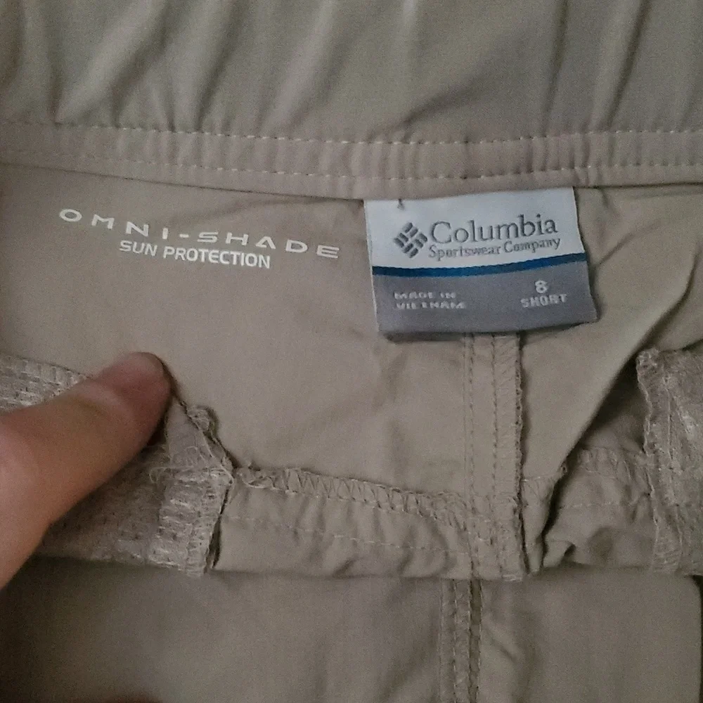 Womens Columbia Omni-Shade Sun Protection Convertible Hiking Pants Sz 8s